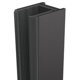 Matt Black Fixed Frameless Shower Screen Radius Corner Fixed Panel with Dry Glaze U Channels